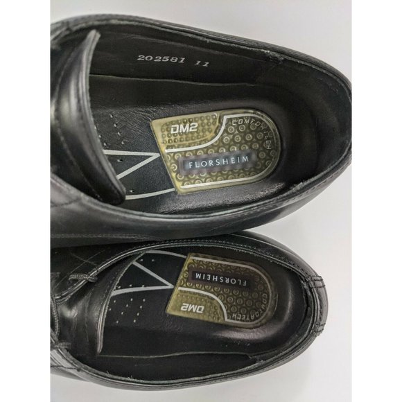 Florsheim Mens Sz 8 D Shoes Black Style # 18291 Kellen Black Leather Oxford Tie